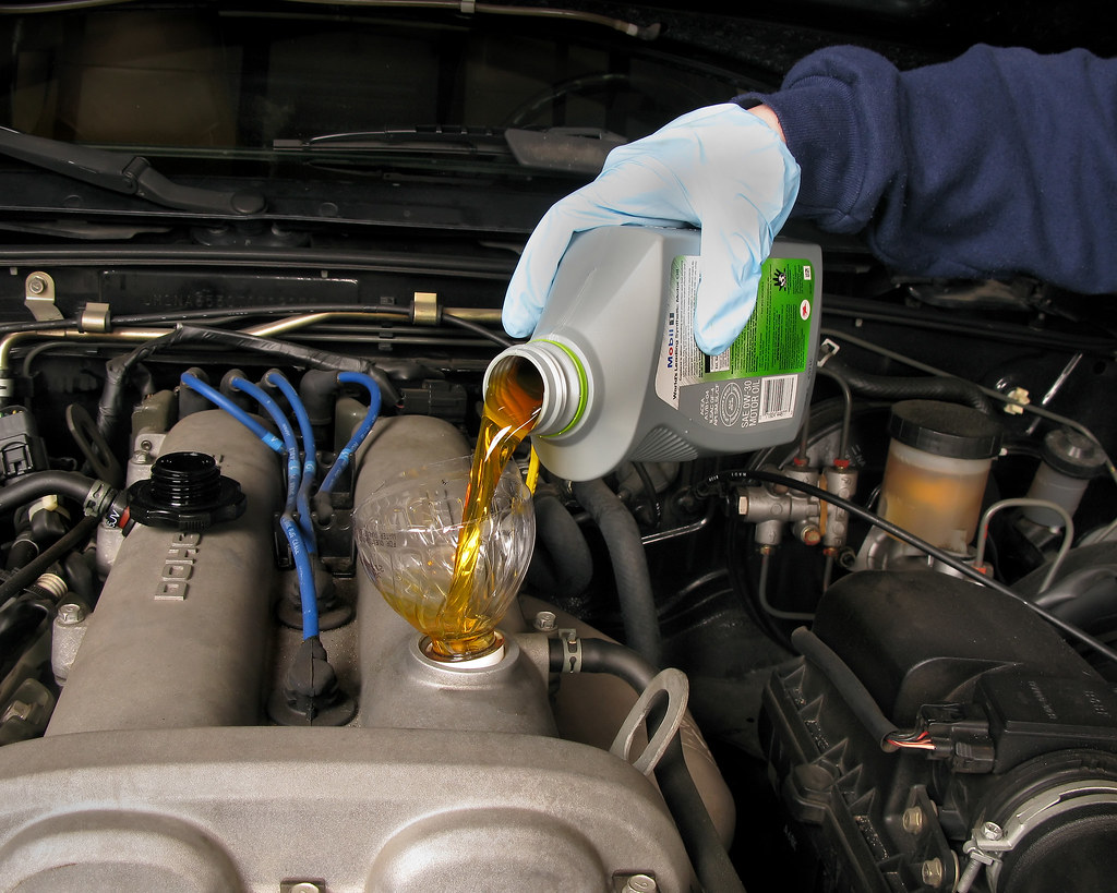 this is a picture of truck oil change in Riverside, CA